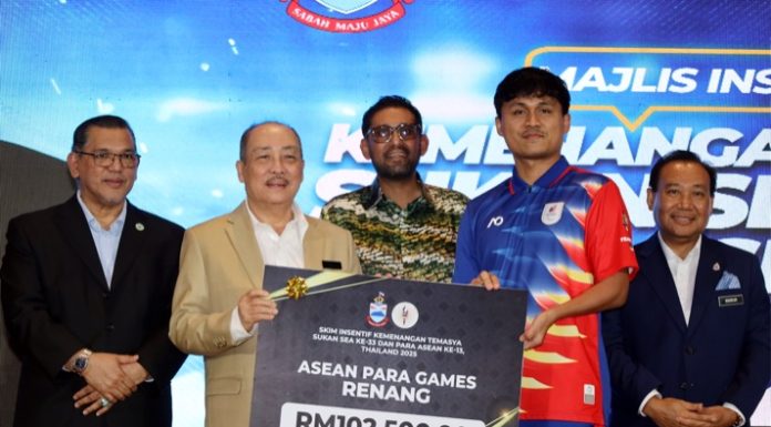 Sabah SEA Games and ASEAN Para Games Medal Winners Receive RM383,116 Incentives